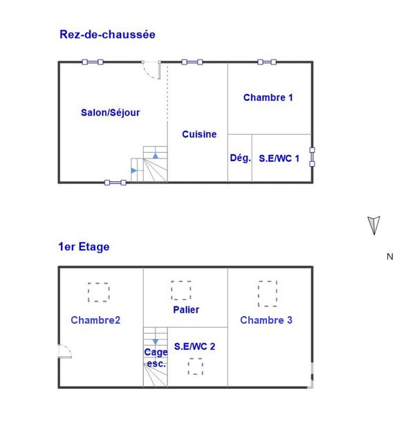 Maison de village - 95 m² - 5 pièces