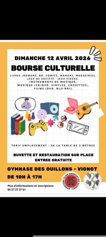 1 ère bourse culturelle du club de badminton de vignot