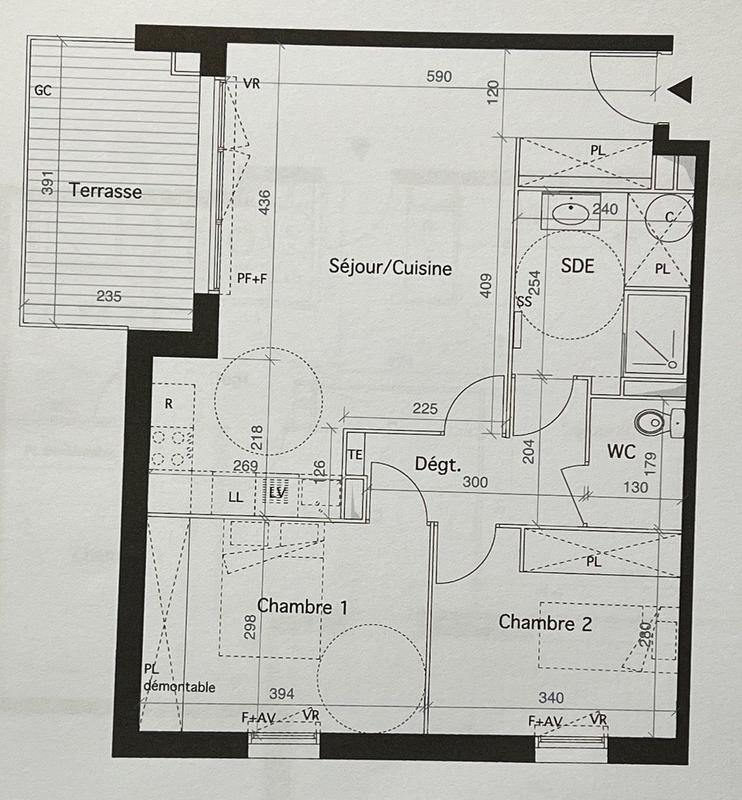 Appartement - 63 m² - 3 pièces