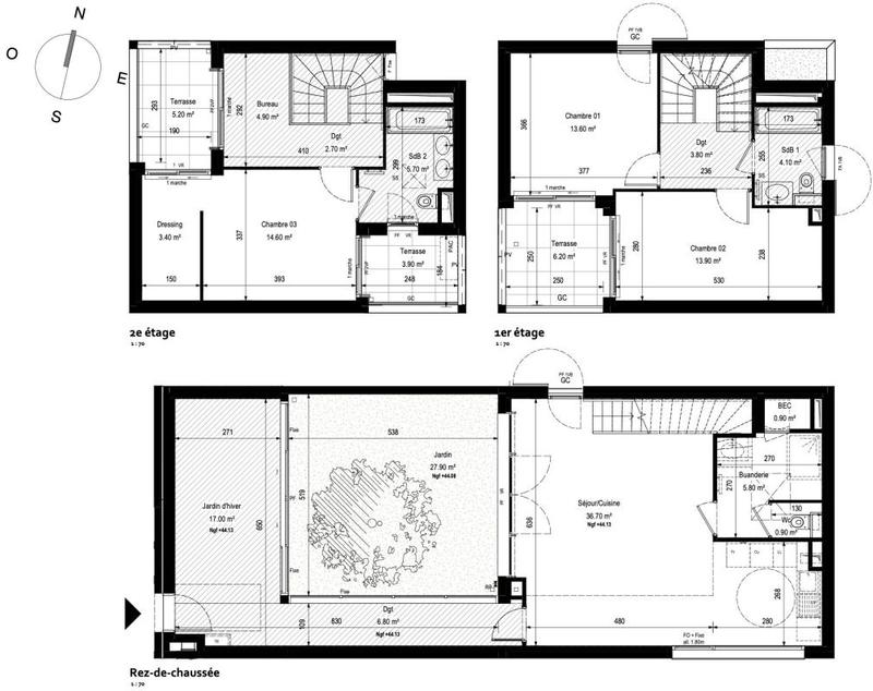 Duplex - 134 m² - 4 pièces