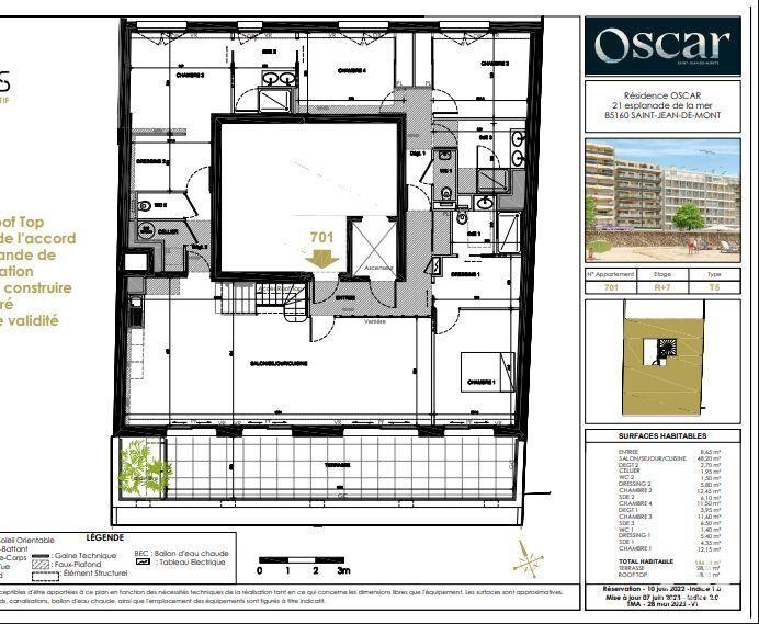 Appartement - 144 m² - 5 pièces