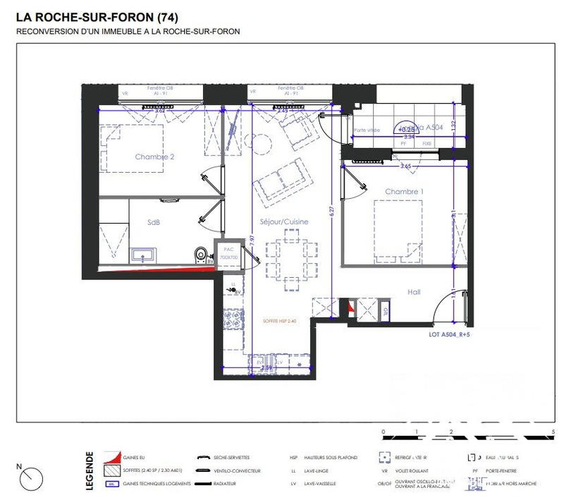 Appartement - 60 m² - 3 pièces