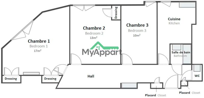 Appartement - 10 m² - 1 pièce