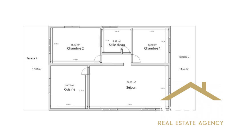 Appartement - 69 m² - 4 pièces