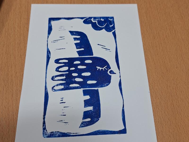 Atelier Linogravure à Terres d'Oiseaux