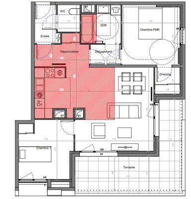 Appartement - 71 m² - 3 pièces