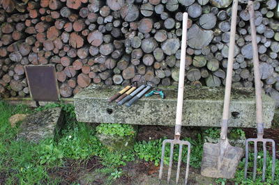 Chantier au jardin du Nombril