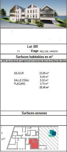 Appartement - 35 m² - 1 pièce