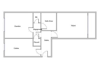 Appartement - 55 m² - 2 pièces