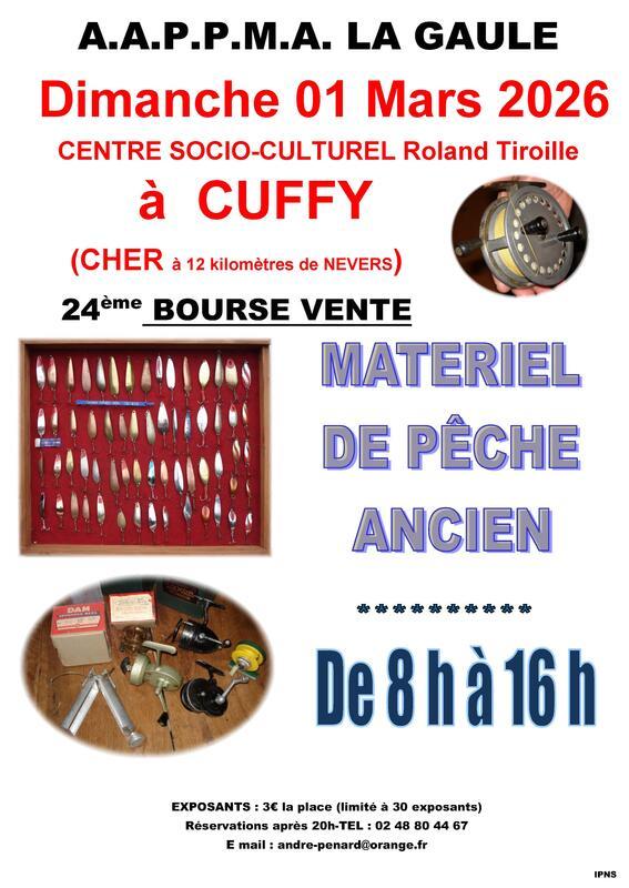 Bourse vente matériel de pêche ancien