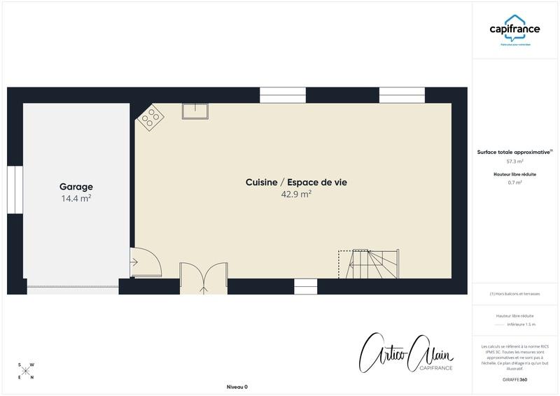 Maison - 82 m² - 3 pièces