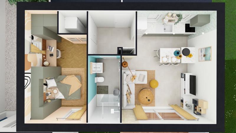 Maison - 48 m² - 2 pièces