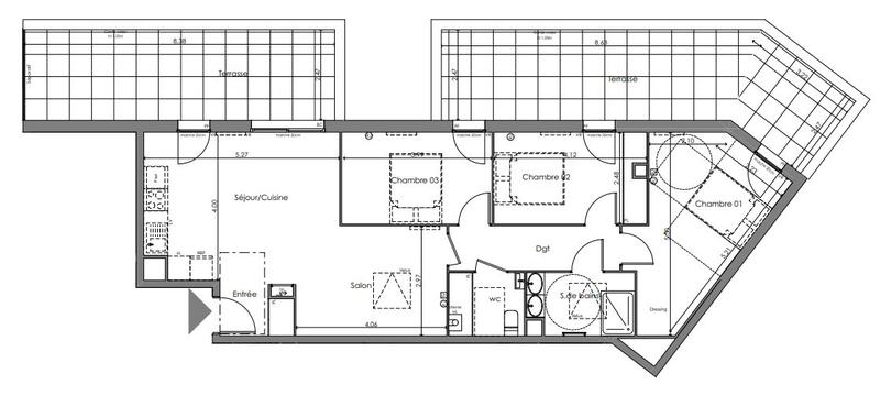 Appartement - 83 m² - 4 pièces
