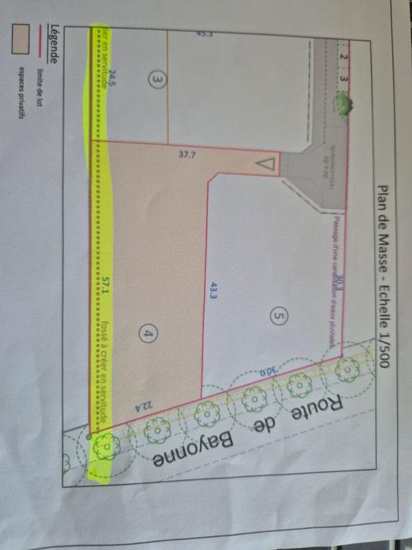 Terrain constructible - 1 274 m²