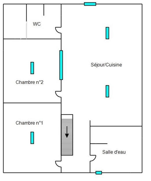 Appartement - 100 m² - 3 pièces