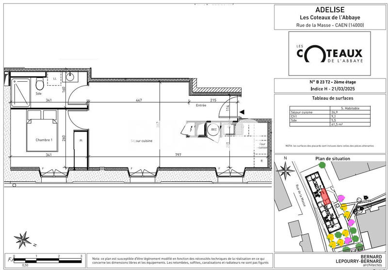 Appartement - 42 m² - 2 pièces