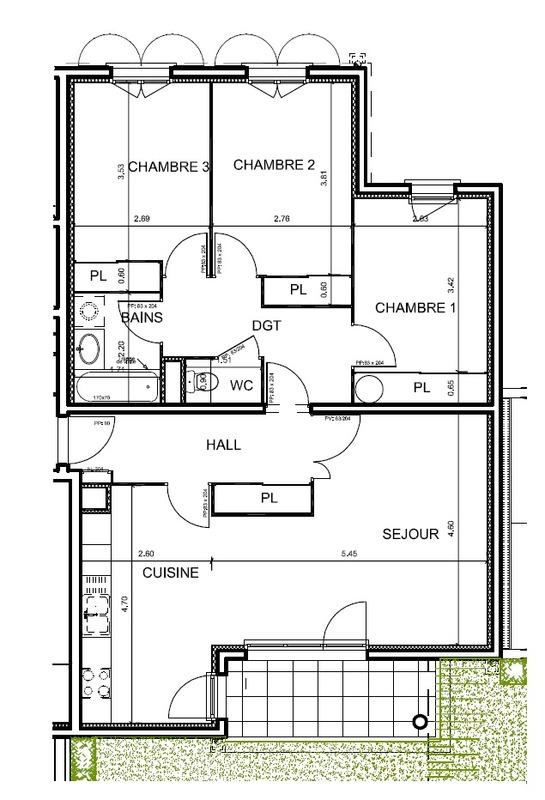 Appartement - 91 m² - 4 pièces