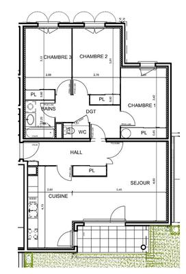 Appartement - 91 m² - 4 pièces