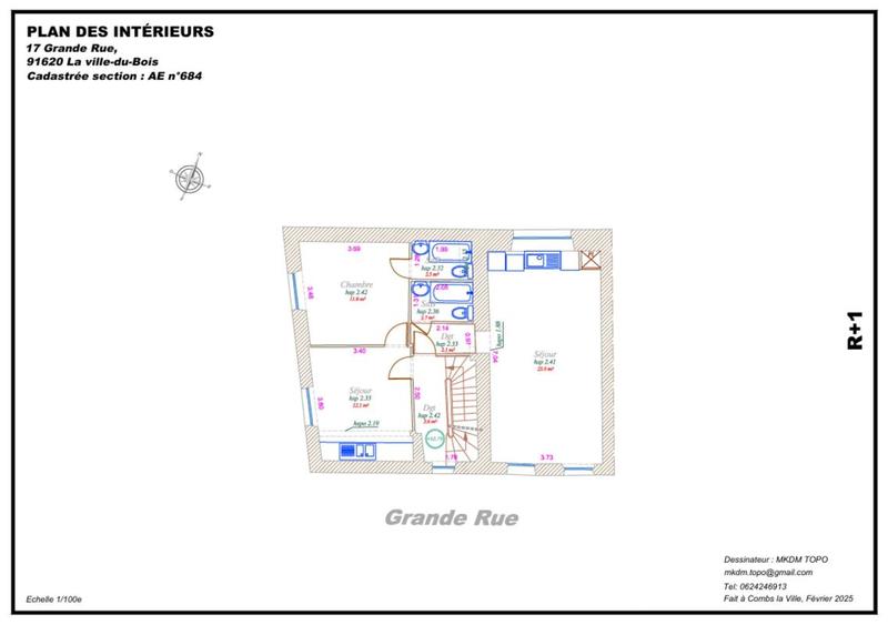 Studio - 27 m² - 1 pièce