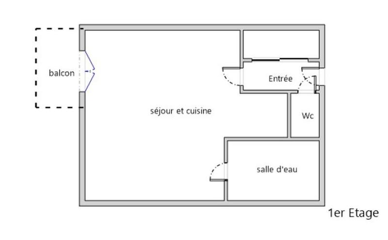 Appartement - 25 m² - 1 pièce