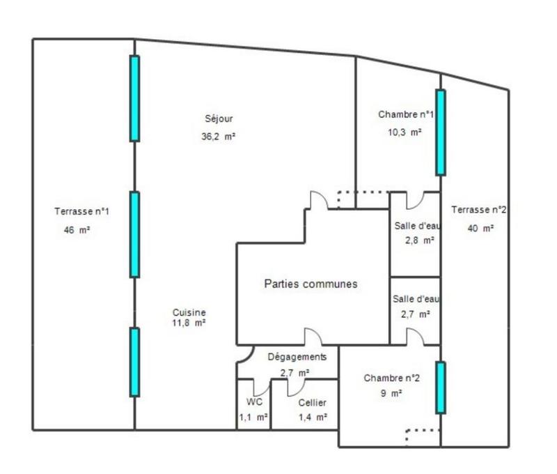 Appartement - 78 m² - 3 pièces