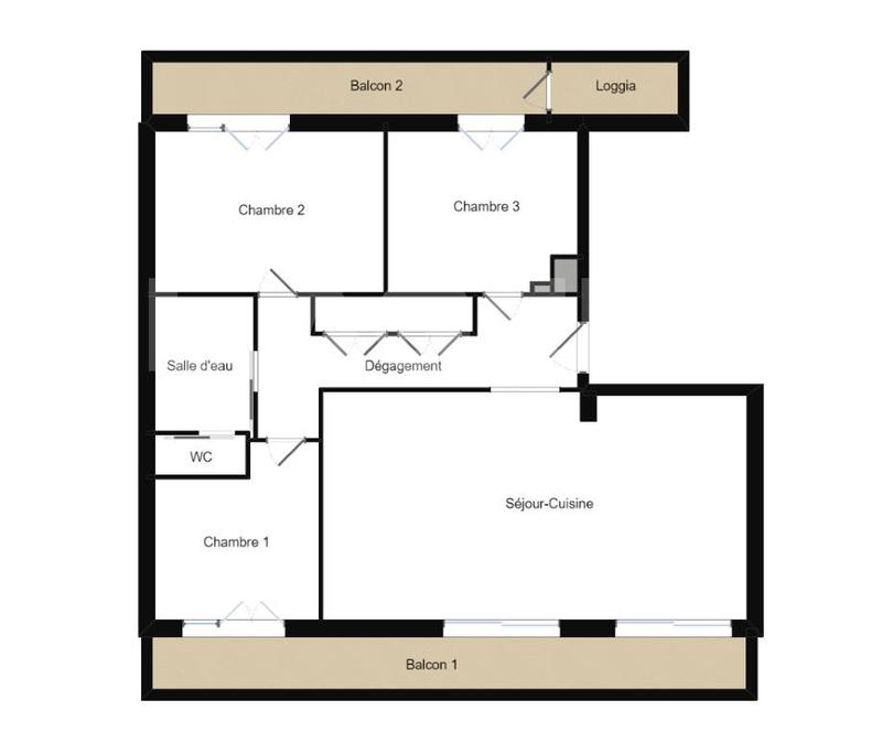 Appartement - 78 m² - 4 pièces