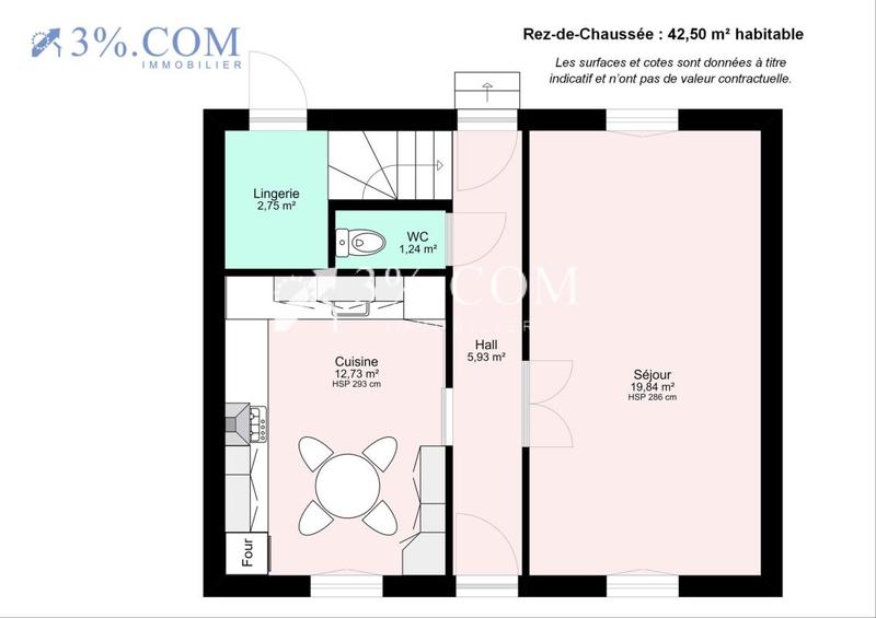 Maison de ville - 113 m² - 5 pièces