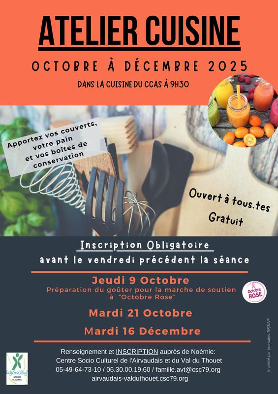 Atelier cuisine et repas partagé