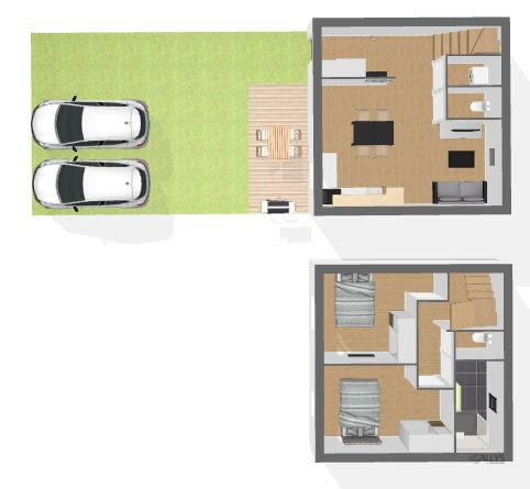 Duplex - 69 m² - 3 pièces