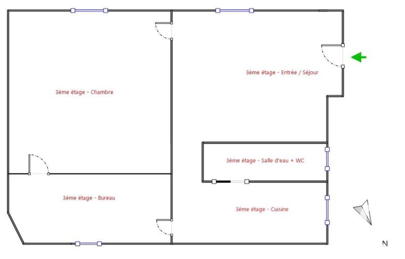 Appartement - 38 m² - 3 pièces