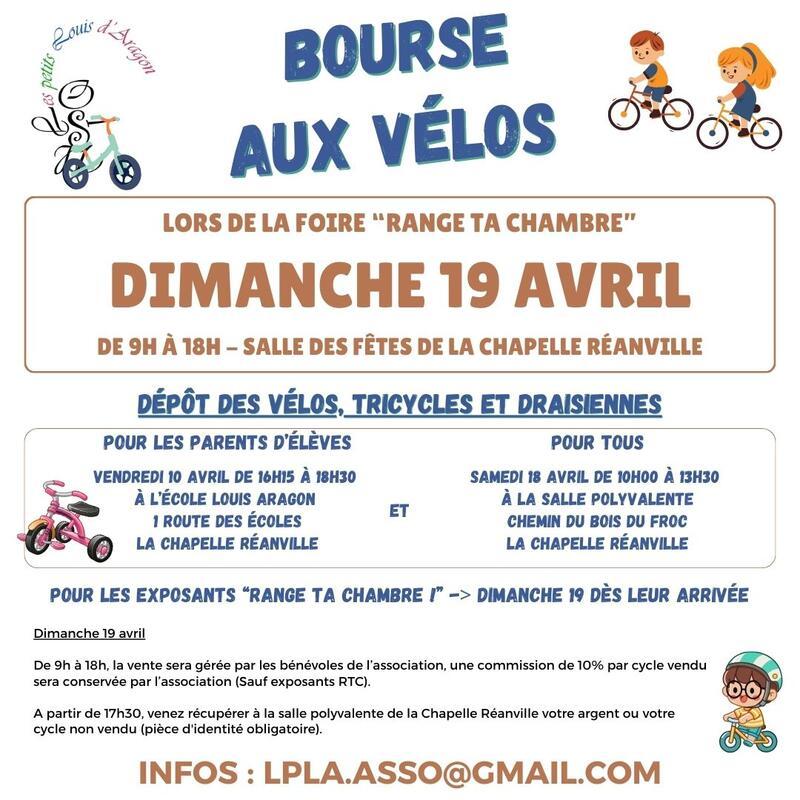 Range ta chambre - foire à la puériculture - bourse aux vélos - troc aux plantes