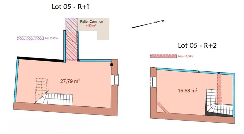 Duplex - 43 m² - 2 pièces