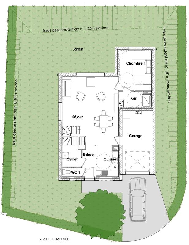 Maison contemporaine - 111 m² - 5 pièces