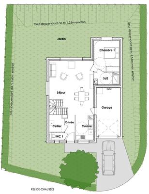 Maison contemporaine - 111 m² - 5 pièces