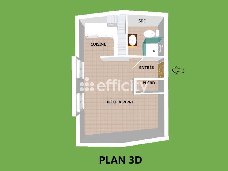 Appartement - 22 m² - 1 pièce