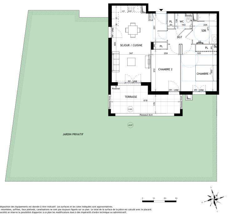Appartement - 62 m² - 3 pièces