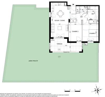 Appartement - 62 m² - 3 pièces