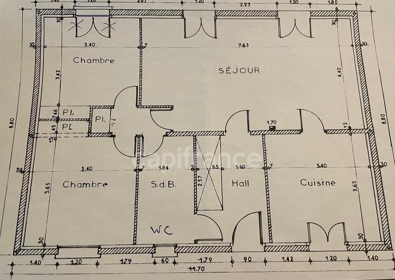 Maison - 80 m² - 4 pièces