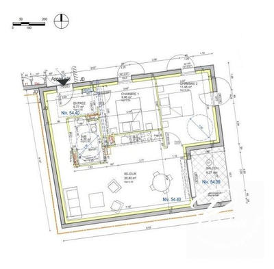 Appartement - 60 m² - 3 pièces