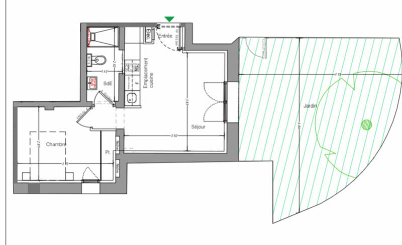Appartement - 32 m² - 2 pièces