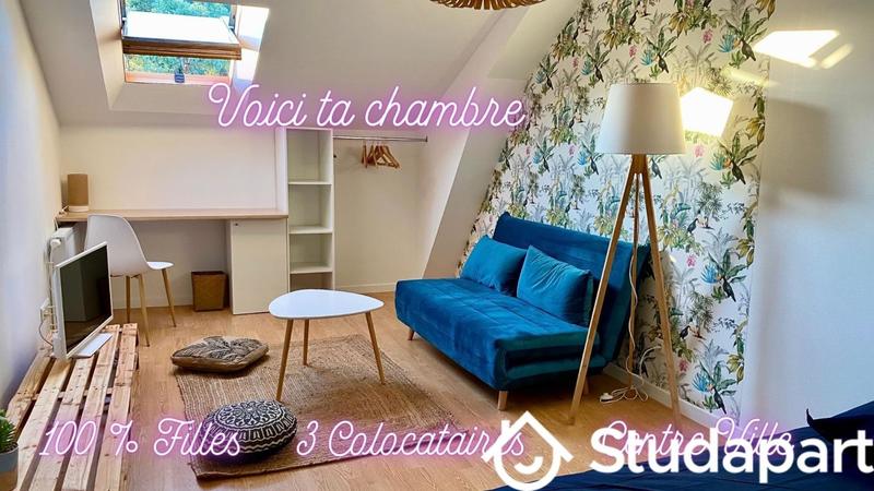 Chambre - 17 m² - 1 pièce