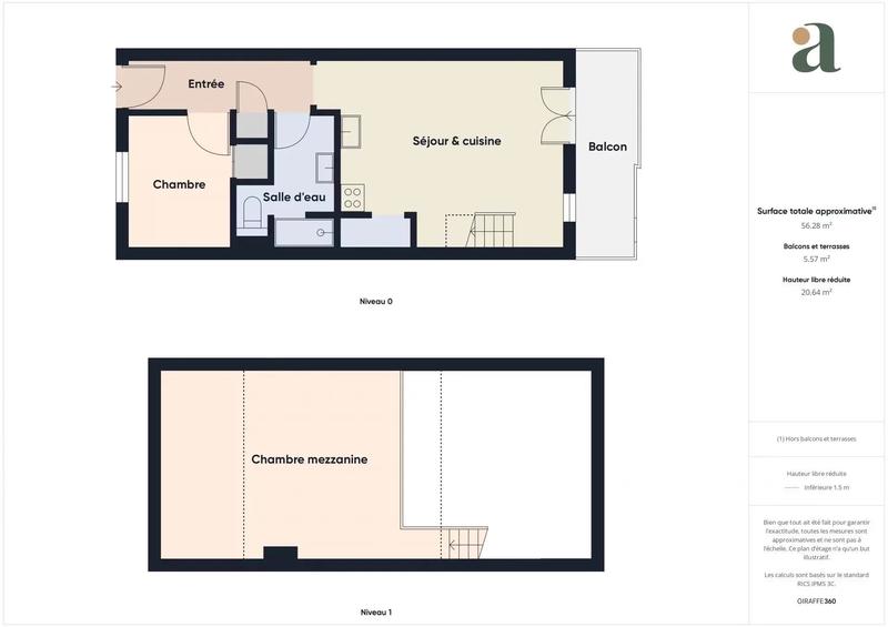 Appartement - 44 m² - 3 pièces
