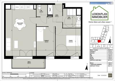 Appartement - 60 m² - 3 pièces