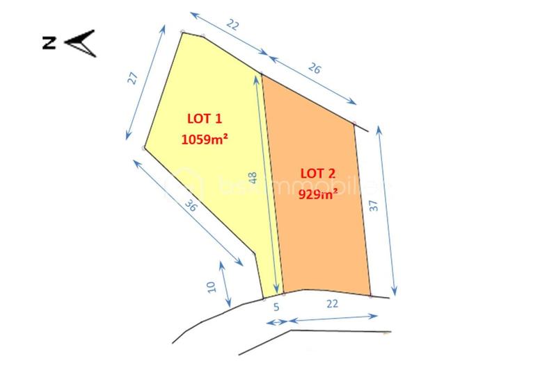 Terrain constructible - 1 000 m²