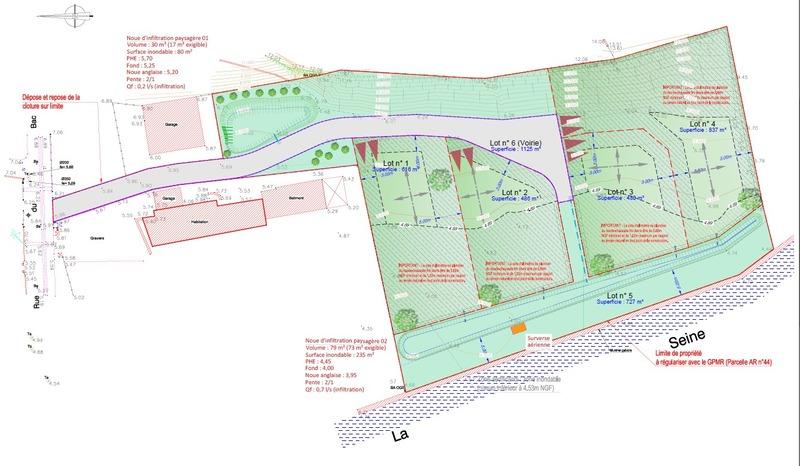 Terrain constructible - 837 m²