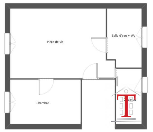 Appartement - 37 m² - 2 pièces
