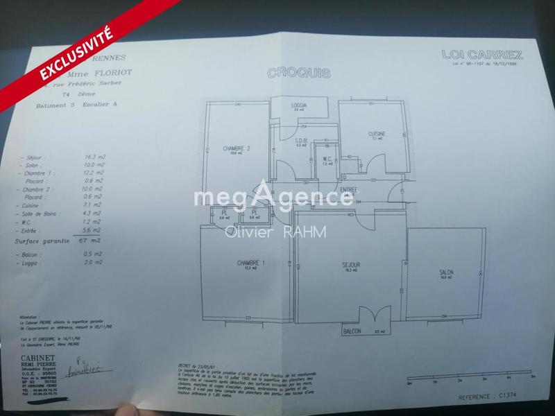 Appartement - 67 m² - 5 pièces