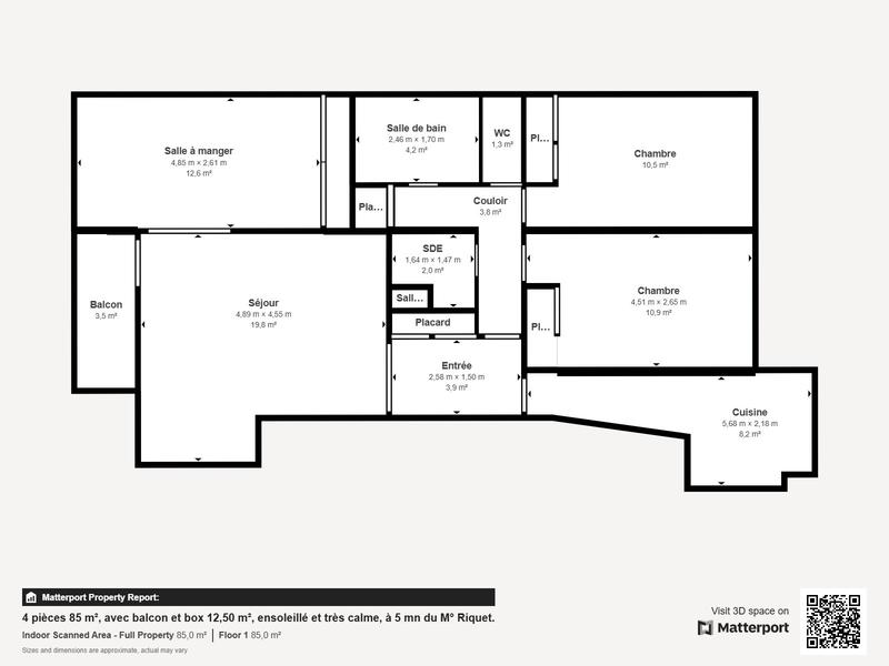 Appartement - 86 m² - 4 pièces