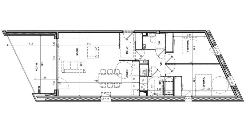 Appartement - 78 m² - 3 pièces
