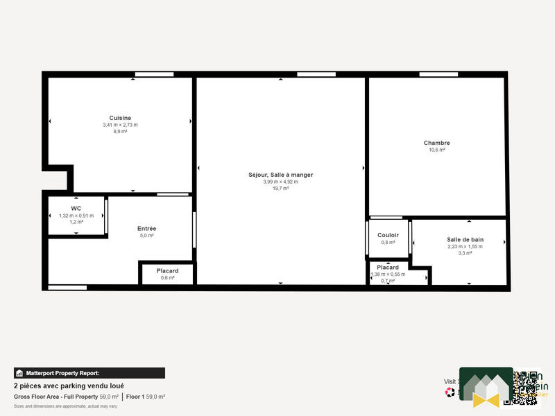 Appartement - 51 m² - 2 pièces